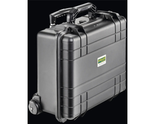 Werkzeugkoffer mit Rollen und Tragegriff