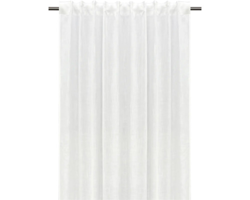 Weisser Vorhangschal mit Faltenbandaufhängung an einer Vorhangstange