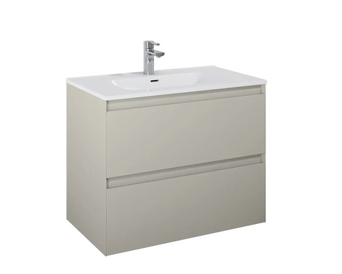 Waschtischunterschrank mit zwei Schubladen und Aufsatzwaschbecken