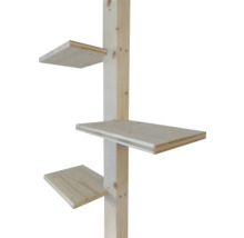 Katzenkratzbaum aus Holz mit drei Plattformen