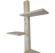 Katzenkratzbaum aus Holz mit zwei Ebenen