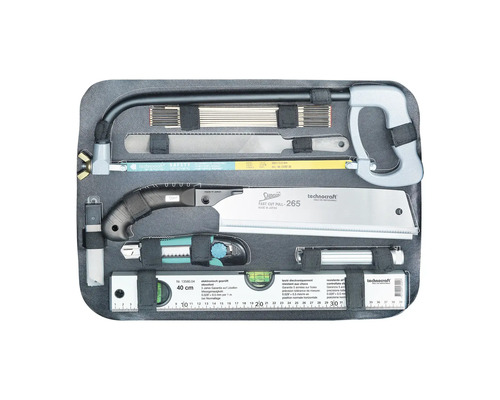 Werkzeugsatz mit verschiedenen Werkzeugen in einer Aufbewahrungstasche