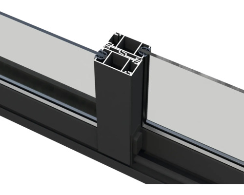 Detailansicht eines Fensterprofils mit Glas