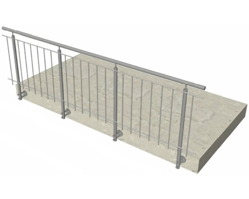 Garde-corps en métal sur béton