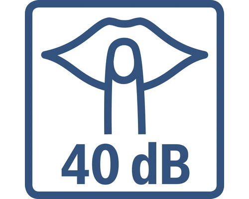 Symbol für Geräuschpegel von 40 Dezibel