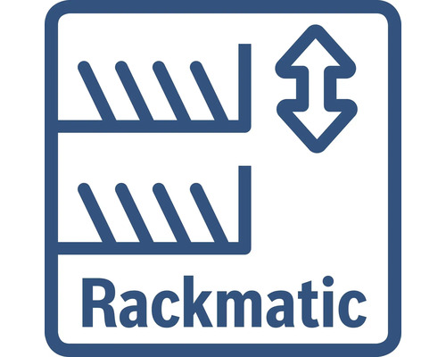 Symbole Rackmatic : étagères réglables en hauteur