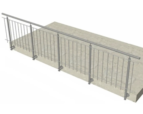 Garde-corps en métal sur béton