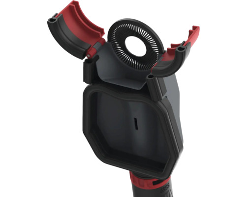 Gros plan d''un nettoyeur de gouttières avec tête de brosse et réservoir