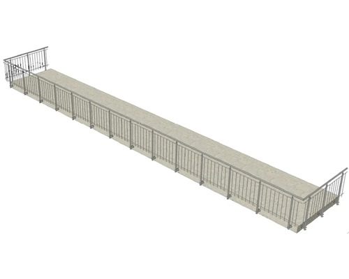 Illustration einer Fussgängerbrücke mit Geländer