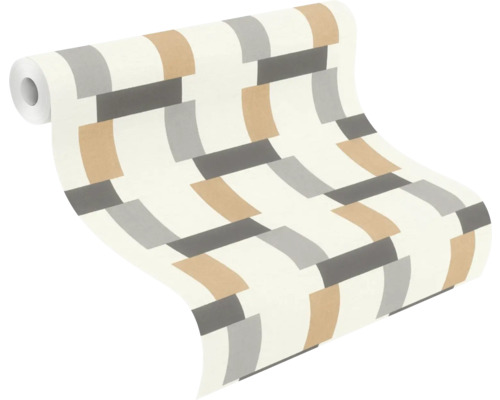 Rouleau de papier peint à motif géométrique