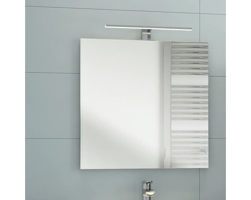 Quadratischer Spiegel mit Beleuchtung für das Badezimmer