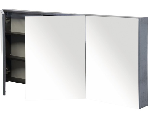 Armoire de toilette avec deux portes et étagères