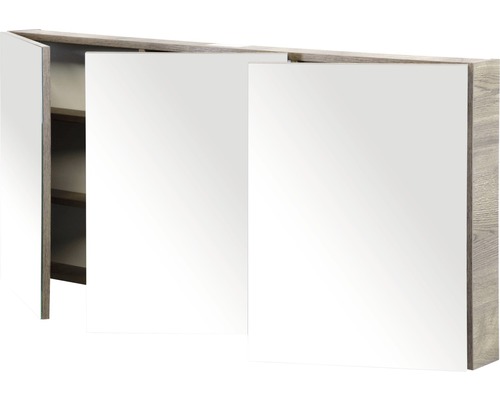 Armoire de toilette avec trois portes et étagères