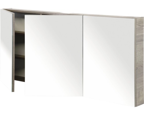 Armoire de toilette à trois portes avec étagères