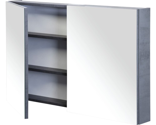 Armoire de toilette avec deux portes et étagères intérieures pour la salle de bain