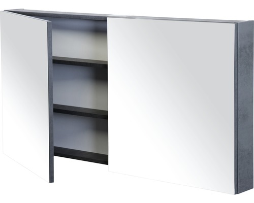 Armoire de toilette avec deux portes et étagères intérieures