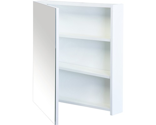 Geöffneter Spiegelschrank mit zwei Einlegeböden