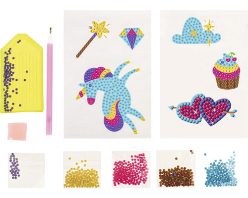 Diamond Painting Set mit Vorlagen und Zubehör