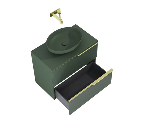Meuble-lavabo avec lavabo et robinetterie dans la salle de bain