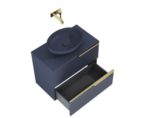 Meuble-lavabo avec vasque à poser, robinet et tiroir