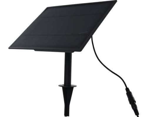 Solarpanel mit Erdspiess und Anschlusskabel
