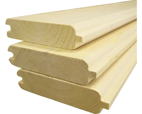 Trois panneaux en bois avec rainure et languette