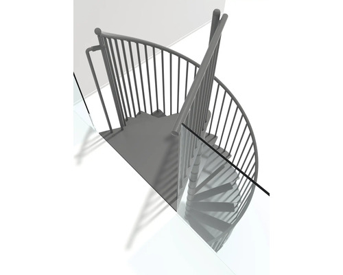 Escalier en colimaçon avec rampe