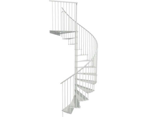 Escalier en colimaçon en métal avec rampe