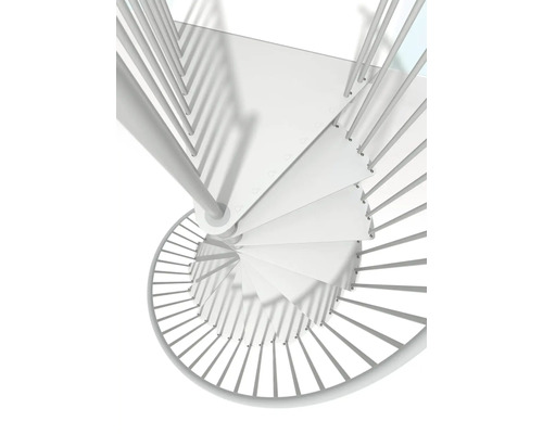 Vue de dessus d''un escalier en colimaçon en métal