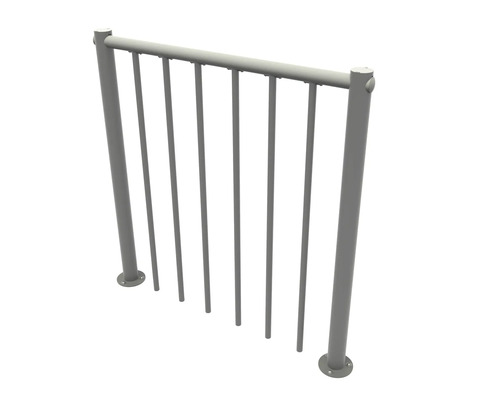 Garde-corps métallique avec barreaux verticaux