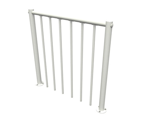 Metallzaun mit vertikalen Stäben für den Aussenbereich