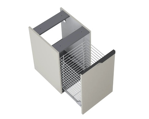 Meuble de cuisine avec tiroir à panier métallique