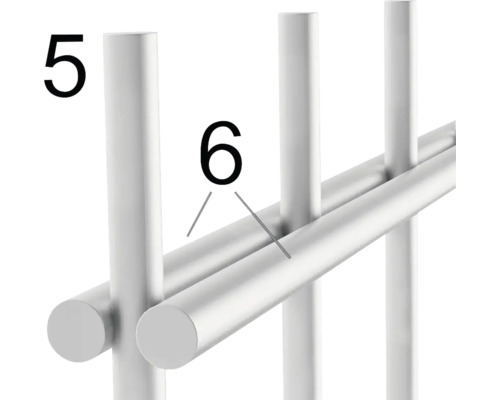 Vue détaillée d''un porte-serviettes avec barres