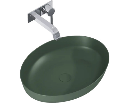 Lavabo à poser Jungborn 52x13x39.5 cm forest vert mat