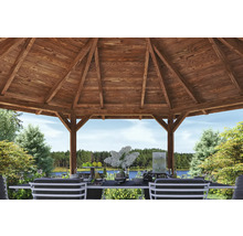 Pavillon SKAN HOLZ Colmar taille 3 ø 480 cm noyer