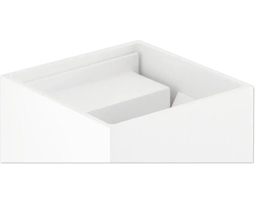 Weisse Aufbewahrungsbox mit Fächern