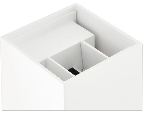 Weisse Aussenwandleuchte mit Fächern