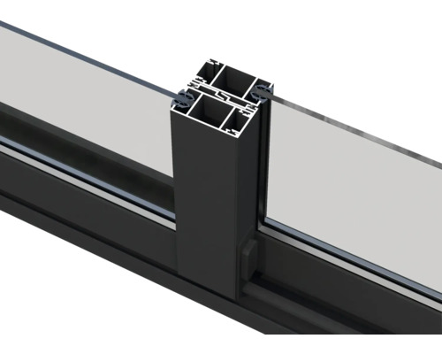 Vue détaillée d''une fenêtre en aluminium avec vitrage isolant