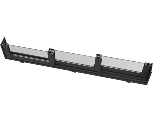 Garde-corps de balcon avec remplissage en verre et profilés en aluminium