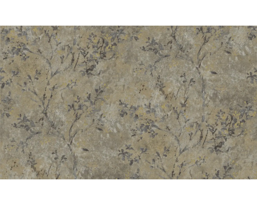 Tapete mit Blattmuster auf strukturiertem Grund