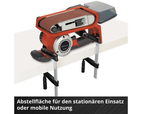 Ponceuse à bande stationnaire pour une utilisation sur un établi.