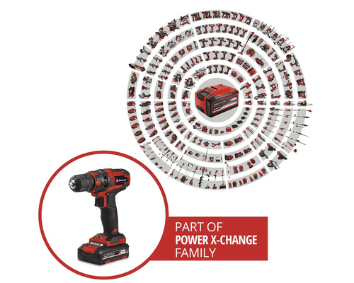 Visseuse-perceuse sans fil Einhell faisant partie de la famille Power X-Change