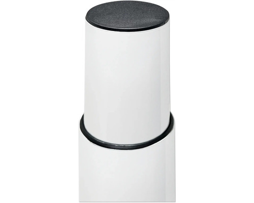 Récipient blanc avec couvercle foncé