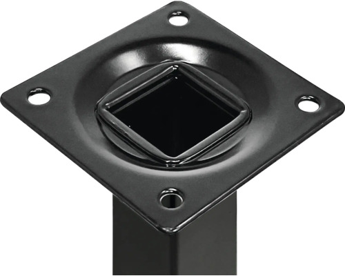 Pied de meuble en métal avec plaque de montage