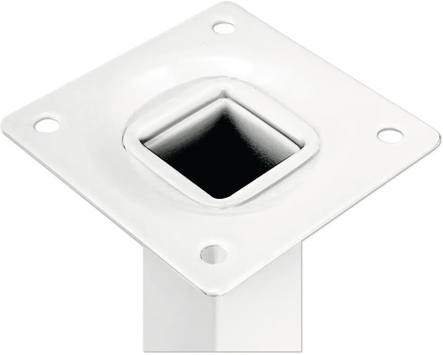 Tischbein aus Metall mit quadratischer Montageplatte
