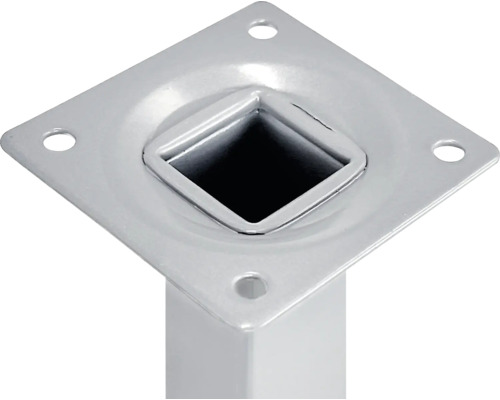 Metallmöbelfuss mit quadratischer Montageplatte