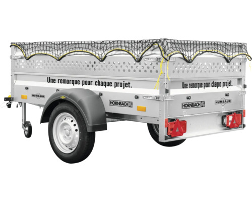 Remorque Humbaur avec filet de couverture