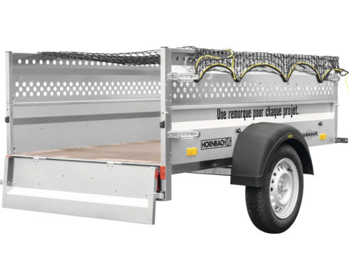 Remorque ouverte avec filet de sécurité de chargement