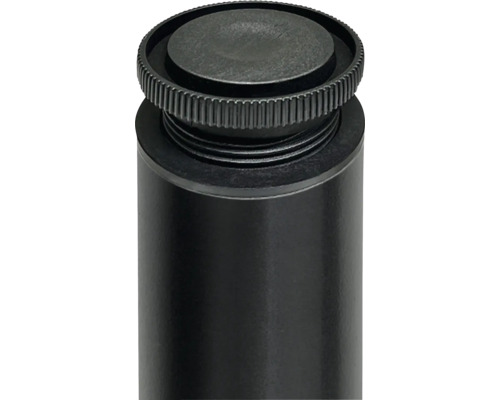 Tête rotative noire d''une vis en métal