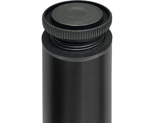 Barre métallique noire avec bouton de réglage moleté